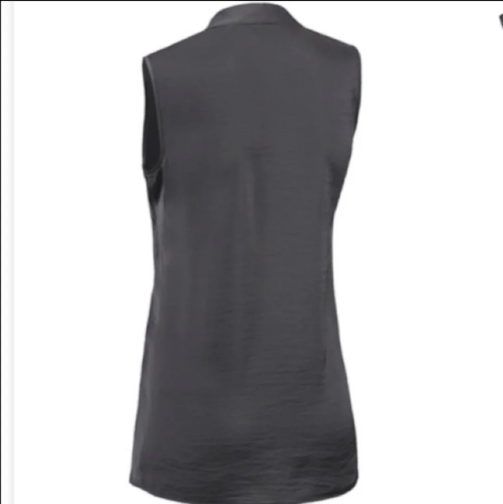 CAbi Slate Sleeveless V-Neck Blouse